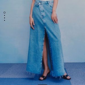 Zara Premium Denim Arizona Maxi Skirt